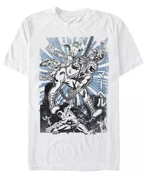 Мужская футболка с коротким рукавом Marvel Avengers Classic Spider-Man Kanji Fifth Sun, белый