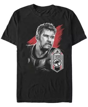 Мужская футболка с коротким рукавом marvel avengers endgame the asgardian thor tag Fifth Sun, черный