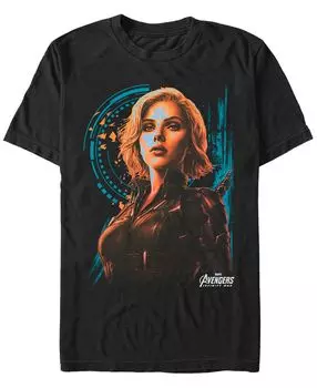 Мужская футболка с коротким рукавом marvel avengers infinity war с изображением агента вдовы Fifth Sun, черный