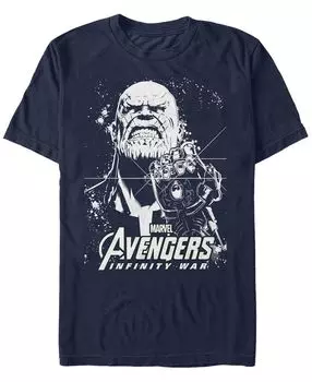 Мужская футболка с коротким рукавом marvel avengers infinity war thanos ultimate force Fifth Sun, синий