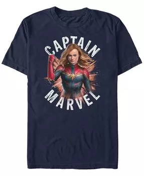 Мужская футболка с коротким рукавом Marvel Captain Marvel Strong Stance Fifth Sun, синий