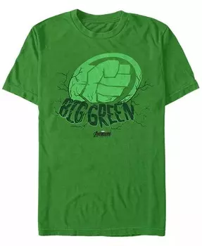 Мужская футболка с коротким рукавом Marvel Hulk Big Green Punch Fifth Sun, зеленый