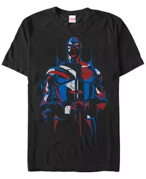 Мужская футболка с коротким рукавом marvel из коллекции комиксов «капитан америка: искупление» Fifth Sun, черный