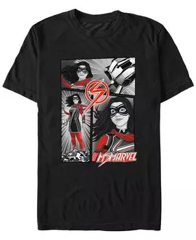 Мужская футболка с коротким рукавом marvel likeness ms. marvel panel Fifth Sun, черный