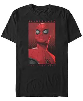 Мужская футболка с коротким рукавом marvel с изображением человека-паука вдали от дома с изображением человека-паука Fifth Sun, черный