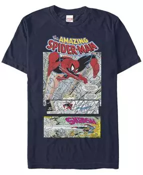 Мужская футболка с коротким рукавом marvel the amazing spider-man comic scene Fifth Sun, синий