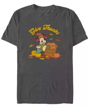 Мужская футболка с коротким рукавом Mickey Classic Thankful Mouse Fifth Sun, серый