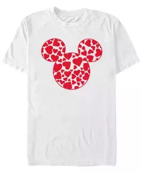 Мужская футболка с коротким рукавом Mickey Hearts Fill Fifth Sun, белый