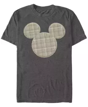 Мужская футболка с коротким рукавом Mickey в клетку с аппликацией Fifth Sun, серый