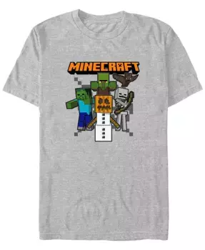 Мужская футболка с коротким рукавом Minecraft Pumpkin King Fifth Sun, серый