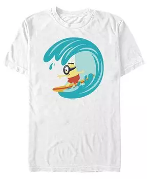 Мужская футболка с коротким рукавом Minions Stuart Surfing Fifth Sun, белый