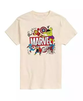 Мужская футболка с коротким рукавом «Мстители» AIRWAVES, коричневый/бежевый