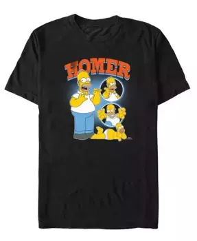 Мужская футболка с коротким рукавом Multiple Homers The Simpsons, черный