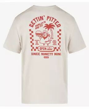 Мужская футболка с коротким рукавом на каждый день Get Pitted Hurley, серый