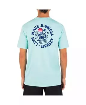 Мужская футболка с коротким рукавом на каждый день Swell Hurley, синий