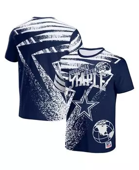 Мужская футболка с коротким рукавом nfl x staple navy dallas cowboys team slogan с принтом по всей поверхности NFL Properties, синий