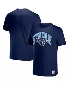 Мужская футболка с коротким рукавом nfl x staple navy tennessee titans lockup logo NFL Properties, синий