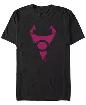 Мужская футболка с коротким рукавом nickelodeon invader zim irken symbol purple spray paint stencil Fifth Sun, черный