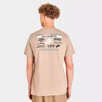 Мужская футболка с коротким рукавом Nike Sportswear Moving Company, бежевый