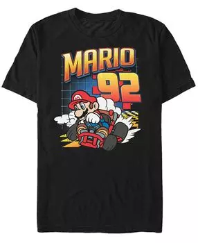 Мужская футболка с коротким рукавом nintendo mario kart racer number 92 Fifth Sun, черный