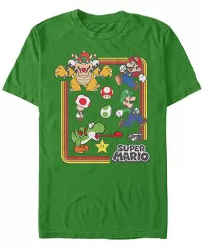 Мужская футболка с коротким рукавом nintendo super mario retro group playing Fifth Sun