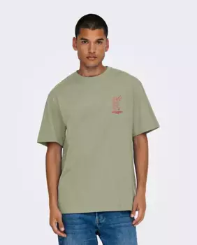 Мужская футболка с коротким рукавом Only & Sons, серый