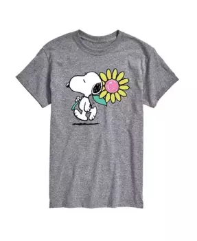 Мужская футболка с коротким рукавом Peanuts Snoopy Spring Flower AIRWAVES, серый
