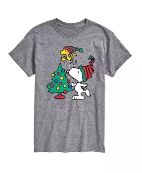 Мужская футболка с коротким рукавом Peanuts Snoopy Woodstock Tree AIRWAVES, серый