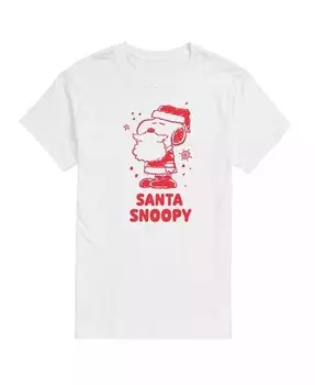 Мужская футболка с коротким рукавом Peanuts Snoopy Santa AIRWAVES, белый