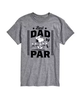 Мужская футболка с коротким рукавом Peanuts Snoopy "Best Dad" ко Дню отца от Par AIRWAVES, серый