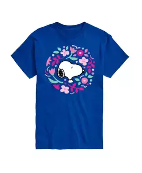 Мужская футболка с коротким рукавом Peanuts Snoopy Floral AIRWAVES, синий