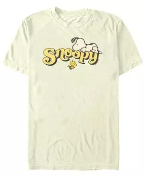 Мужская футболка с коротким рукавом peanuts snoopy name woodstock Fifth Sun