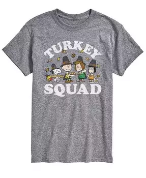 Мужская футболка с коротким рукавом Peanuts Turkey Squad AIRWAVES, серый