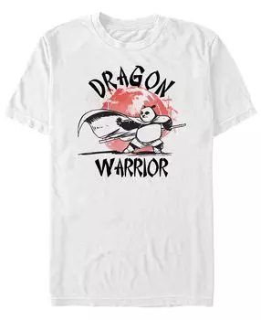 Мужская футболка с коротким рукавом po the dragon warrior kung fu panda Fifth Sun, белый