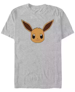 Мужская футболка с коротким рукавом Pokemon Eevee Face Fifth Sun, серый