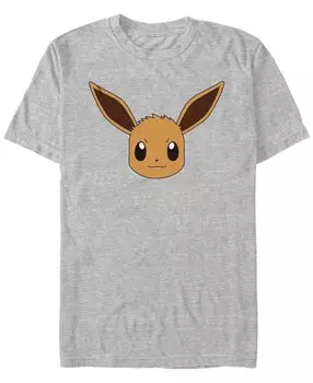 Мужская футболка с коротким рукавом pokemon eevee face Fifth Sun, мульти