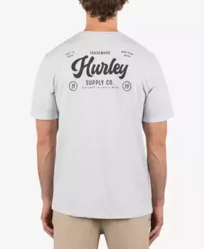 Мужская футболка с коротким рукавом Raceway Slub Hurley, серебряный