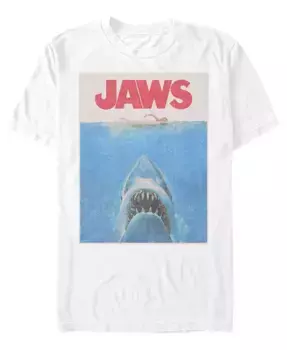 Мужская футболка с коротким рукавом Retro Jaws Poster, белый