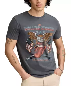 Мужская футболка с коротким рукавом Rolling Stone с принтом орла Lucky Brand, синий