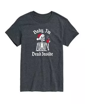 Мужская футболка с коротким рукавом «Рождественский скелет» AIRWAVES, серый