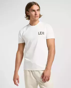 Мужская футболка с коротким рукавом с графическим рисунком белого цвета Lee, белый