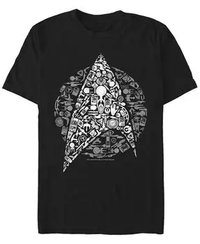 Мужская футболка с коротким рукавом с логотипом Star Trek Icons Fifth Sun, черный