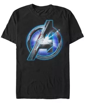 Мужская футболка с коротким рукавом с логотипом Marvel Avengers Glowing Avengers Fifth Sun, черный