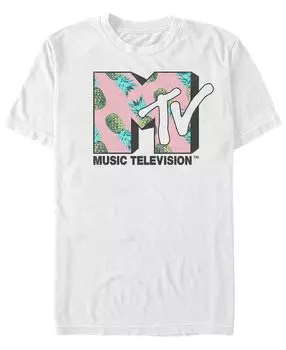 Мужская футболка с коротким рукавом с логотипом ананаса mtv Fifth Sun, белый