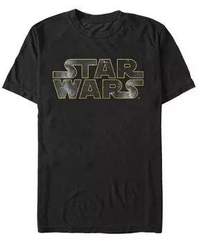 Мужская футболка с коротким рукавом с логотипом galaxy background star wars Fifth Sun, черный