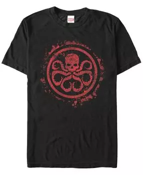 Мужская футболка с коротким рукавом с логотипом hydra red paint splatter chest logo marvel Fifth Sun, черный