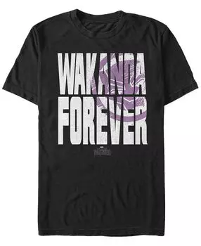 Мужская футболка с коротким рукавом с логотипом marvel black panther wakanda forever panther Fifth Sun, черный