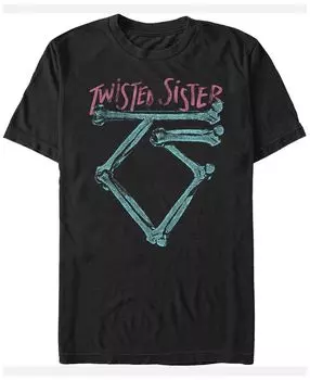 Мужская футболка с коротким рукавом с логотипом neon bones twisted sister Fifth Sun, черный
