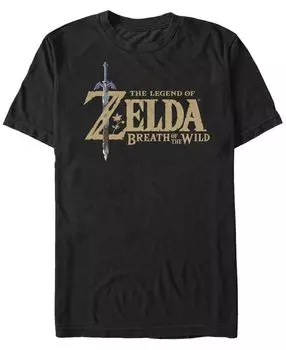 Мужская футболка с коротким рукавом с логотипом nintendo legend of zelda breath of the wind Fifth Sun, черный