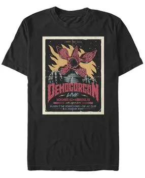 Мужская футболка с коротким рукавом с плакатом stranger things gig poster Fifth Sun, черный